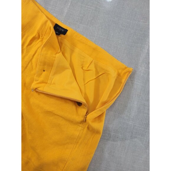 J.Crew Women's  Shorts Size 12 Linen Blend Drapey Sailor French Marigold NWT 31 - Picture 6 of 10
